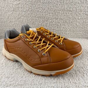 Thestron Shoes Mens 12‎ Brown Motion Pro 2.0 with Spikes Golf Shoes